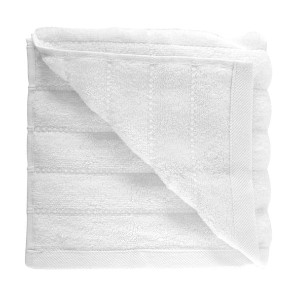 Biely uterák z česanej bavlny Pierre, 50 × 90 cm
