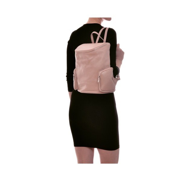 Ružový kožený batoh Luisa Vannini Kuhma-image-1