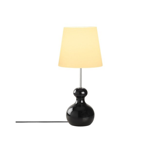 Drevená stolová lampa v čiernej farbe Opviq lights Mallina-image-1