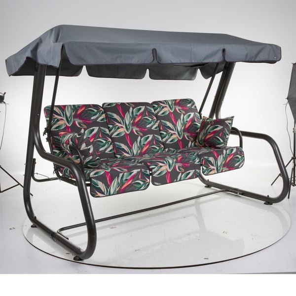 Tmavosivá kovová záhradná hojdačka Rimini – Dajar-image-3