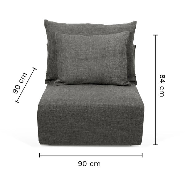 Antracitový modul pohovky (stredový diel) Dune - TemaHome-image-3