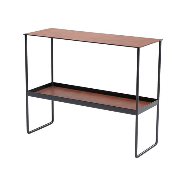 Koňakovohnedý kovový konzolový stolík 29x78 cm Bull – LIND DNA