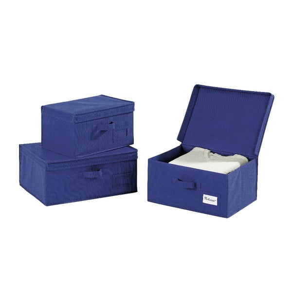 Modrý úložný box Wenko Ocean, dĺžka 39 cm