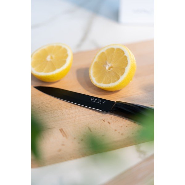 Súprava 5 nožov v čiernom držiaku Vialli Design Caro-image-3