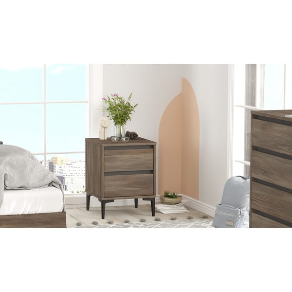 Hnedý nočný stolík Elegance – Kalune Design-image-2