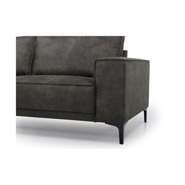 Antracitová rohová pohovka z imitácie kože (ľavý roh) Copenhagen – Scandic-image-1