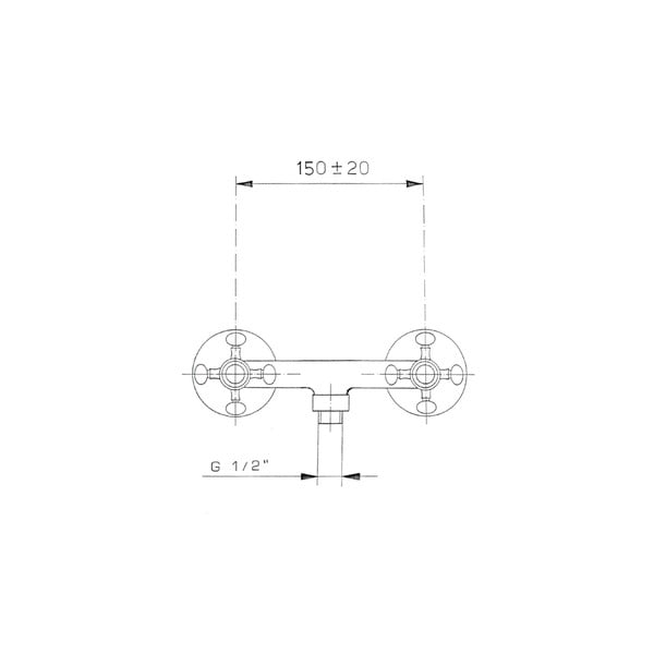 Nástenná sprchová batéria v zlatej farbe (1 výstup) Antea – Sapho-image-1