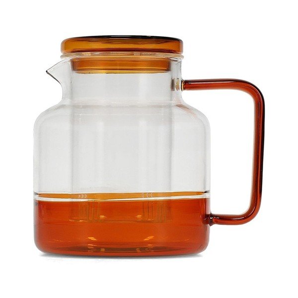 Jantárová sklenená kanvica na čaj 950 ml Liv – ONA