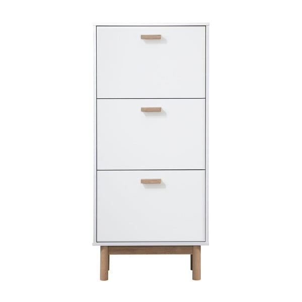 Biela výklopná skrinka na topánky Melanie – Støraa-image-2