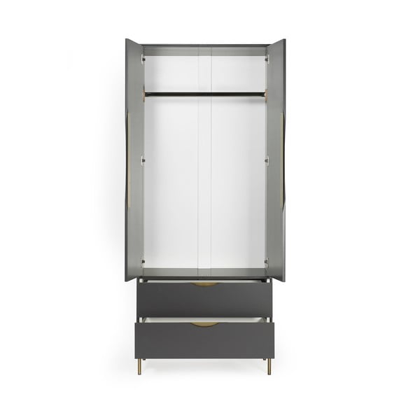 Sivá šatníková skriňa Woodman Kobe-image-2
