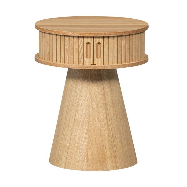 Nočný stolík v dekore borovice v prírodnej farbe Karri – WOOOD