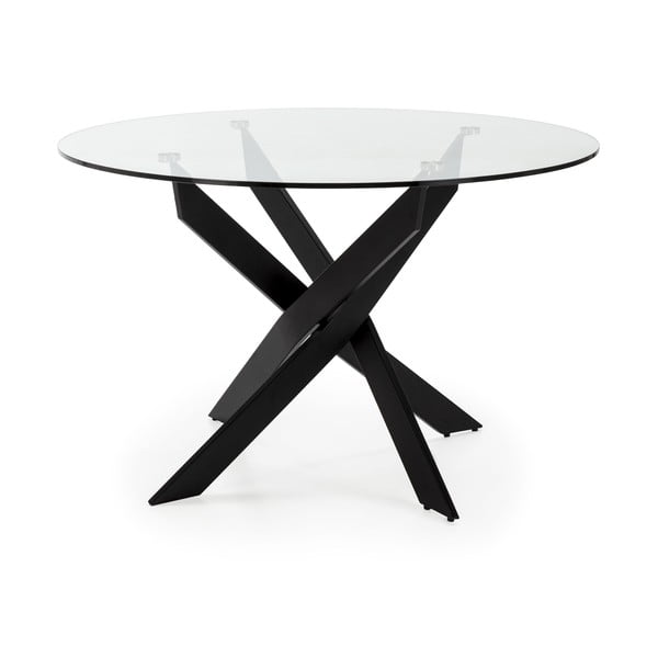 Okrúhly jedálenský stôl so sklenenou doskou 120x120 cm Ruth - Marckeric-image-3