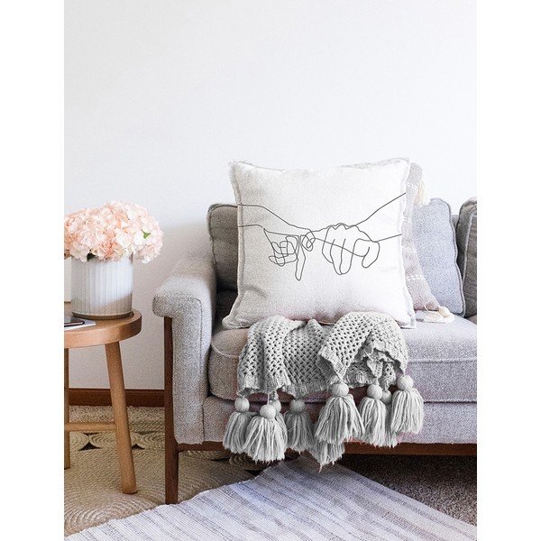 Obliečka na vankúš s prímesou bavlny Minimalist Cushion Covers Pinky, 55 x 55 cm-image-2