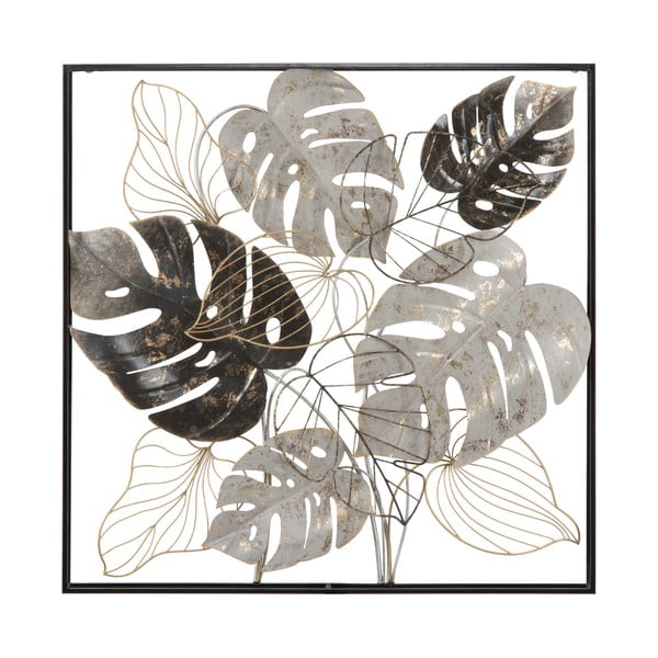 Nástenná kovová dekorácia Mauro Ferretti Leaf, 80,5 × 80,5 cm