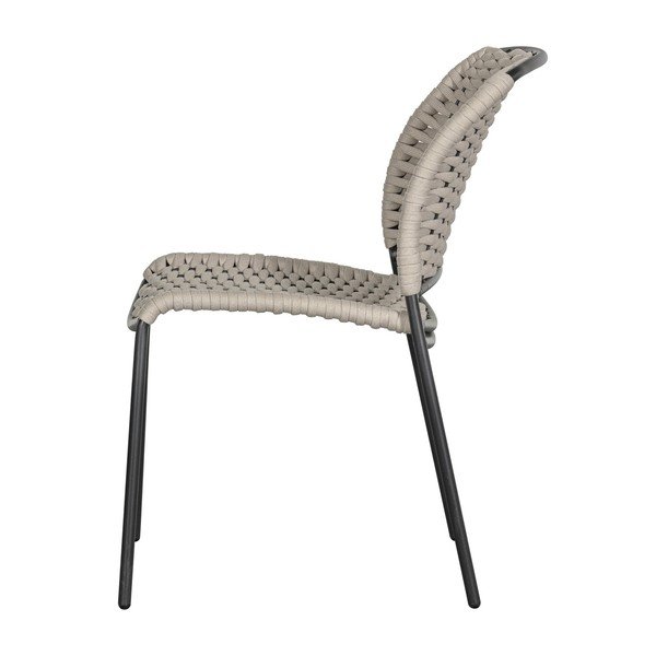 Čierno-béžové kovové záhradné stoličky v súprave 2 ks Taku – Exotan-image-3