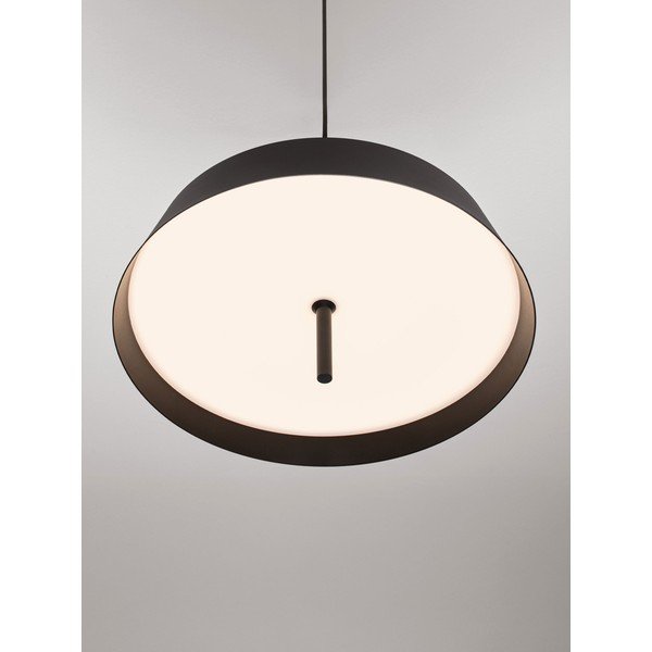 Matne čierne hliníkové LED závesné svietidlo so stmievačom ø 45 cm Velio – Nova Luce-image-1