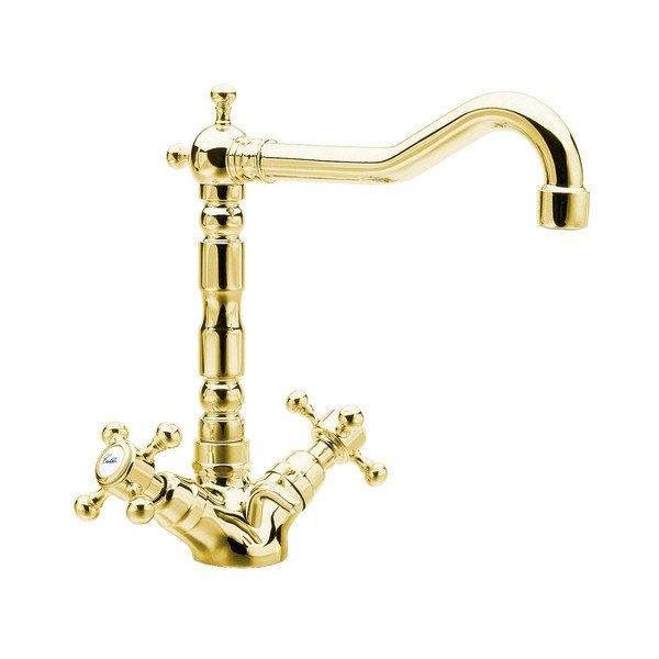Stojančeková umývadlová batéria v zlatej farbe Antea – Sapho