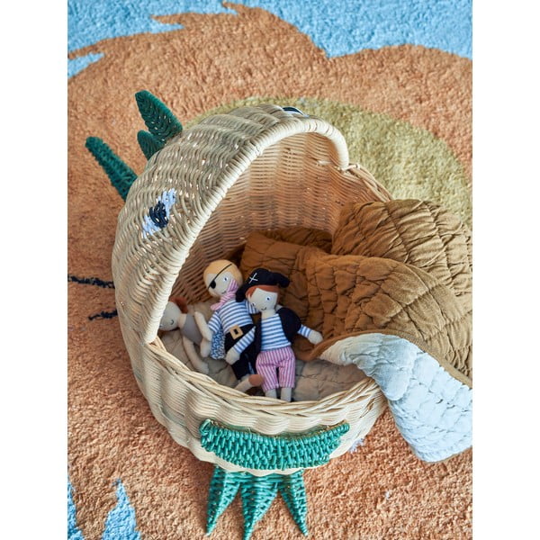 Ratanový detský kôš na hračky v prírodnej farbe 37x57x48 cm Eddi – Bloomingville Mini-image-4