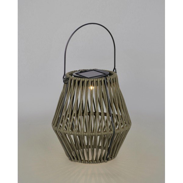 Khaki LED lampáš so solárnym panelom (výška  17 cm) Juny – Yes Everyday-image-1