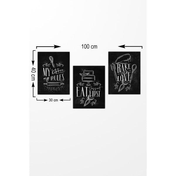 Ceduľa 3 ks 30x40 cm – Wallity-image-1