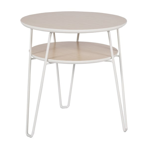Konferenčný stolík s bielymi nohami RGE Leon, ⌀ 50 cm