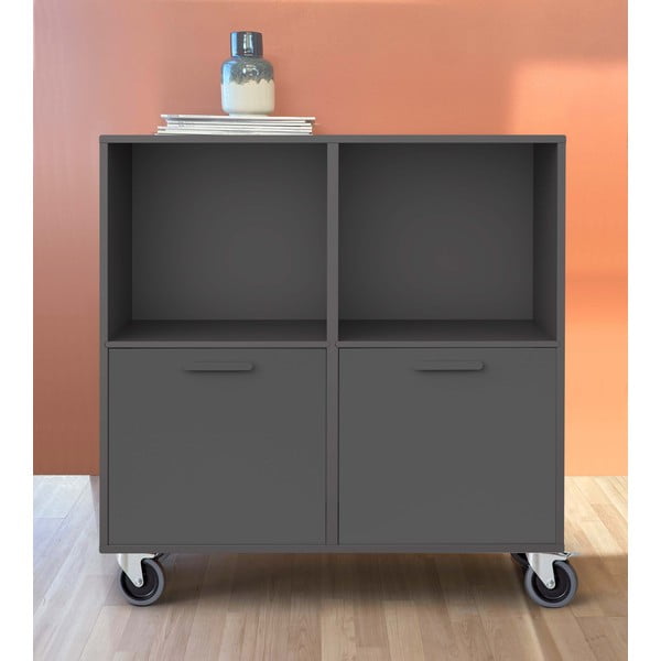 Čierna pojazdná komoda Keep by Hammel-image-1