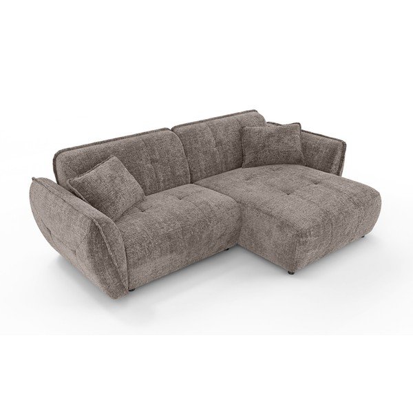 Taupe ženilková rohová pohovka (pravý roh/s leňoškou) Nelia – Ropez-image-2