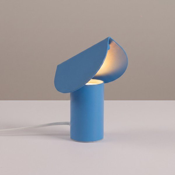 Svetlomodrá hliníková LED stolová lampa (výška  15 cm) BISCUIT – Thoro-image-1