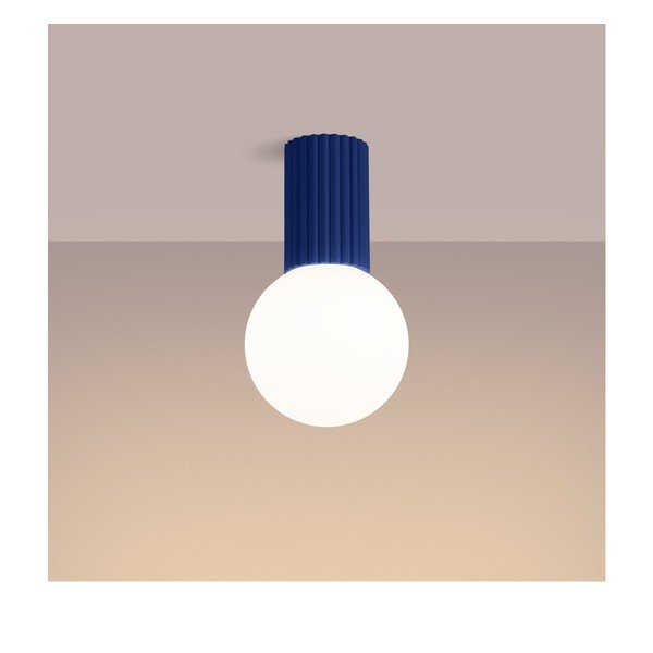 Modré stropné svietidlo so skleneným tienidlom ø 12 cm Orbital – Sollux-image-2