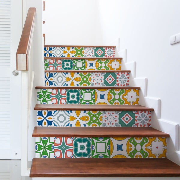 Sada 2 samolepiek na schody Ambiance Stairs Stickers Eleas, 15 × 105 cm