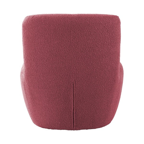 Ružové kreslo z textílie buklé Ada – Leitmotiv-image-4