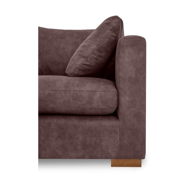 Tmavohnedá rohová pohovka z imitácie kože (ľavý roh) Hamburg – Scandic-image-4