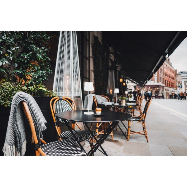 Biela LED stmievateľná stolová lampa s kovovým tienidlom (výška 34 cm) Cosenza 2.0 – Fischer & Honsel-image-1