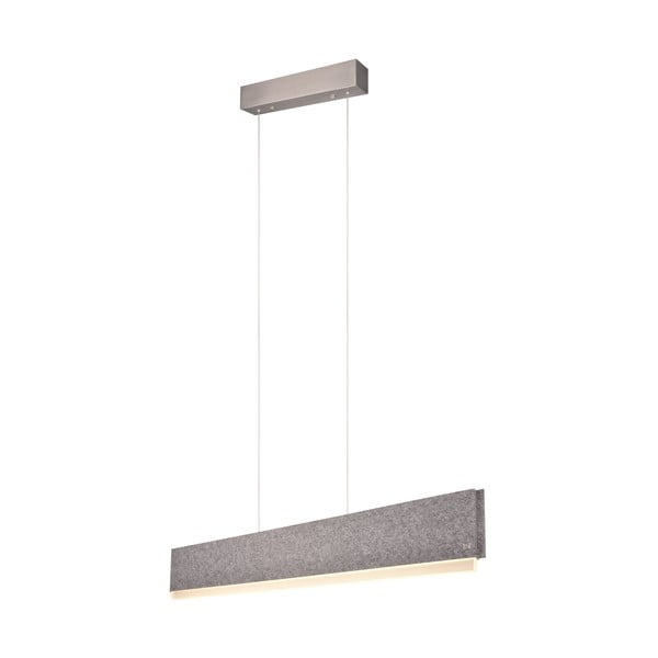 Sivé LED závesné svietidlo s hlasovým ovládaním/s ovládaním pomocou mobilnej aplikácie s textilným tienidlom Cicara – CINQUE-image-1