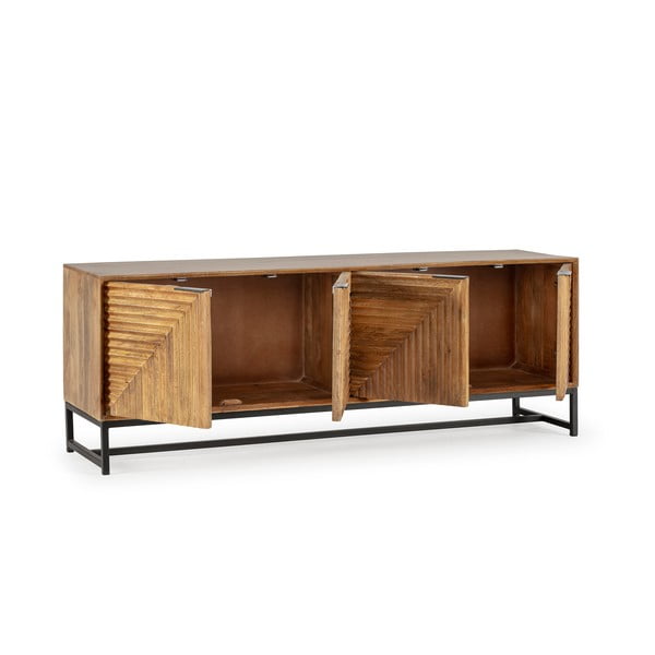 TV stolík z mangového dreva v prírodnej farbe 160x58x40 cm Nereida – MOME-image-3