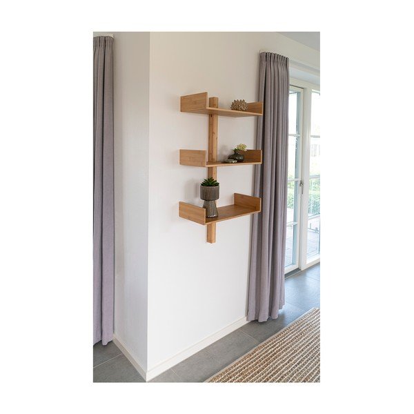 Poschodová bambusová polica v prírodnej farbe 50 cm Villa – House Nordic-image-1
