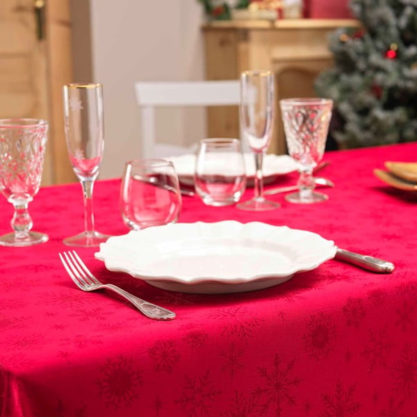 Obrus ​​s vianočným motívom zo žakára 140x240 cm Flocons – douceur d'intérieur-image-2