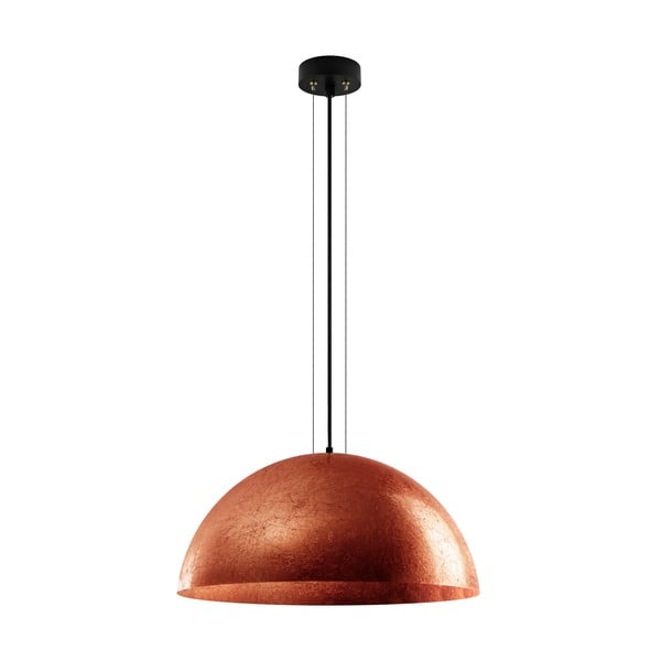 Závesná lampa v medenej farbe Bulb Attack Cuatro, priemer 60 cm