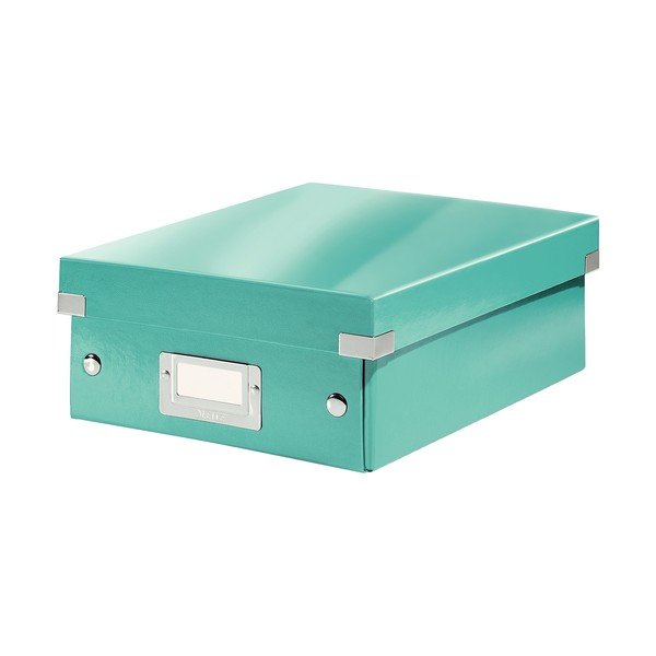 Tyrkysovomodrý kartónový úložný box s vekom Click&amp;Store - Leitz-image-2