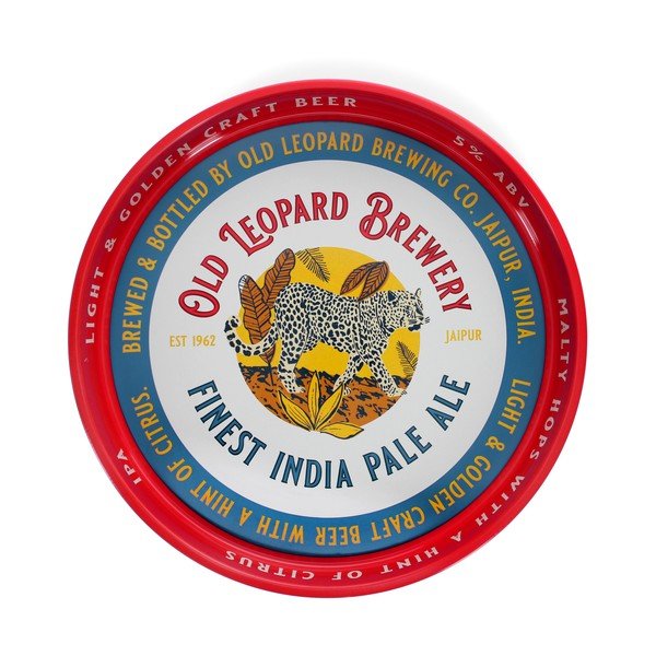 Kovová tácka ø 33 cm Old Leopard Brewery – Rex London