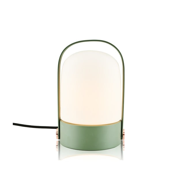 Zelená stolová lampa s podstavcom Anka