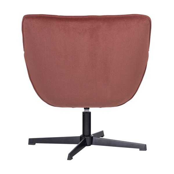 Otočné zamatové kreslo v terakotovej farbe Wibo – WOOOD-image-4