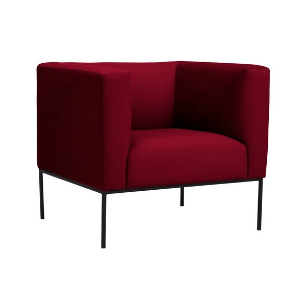 Červené zamatové kreslo Windsor & Co Sofas Neptune-image-2