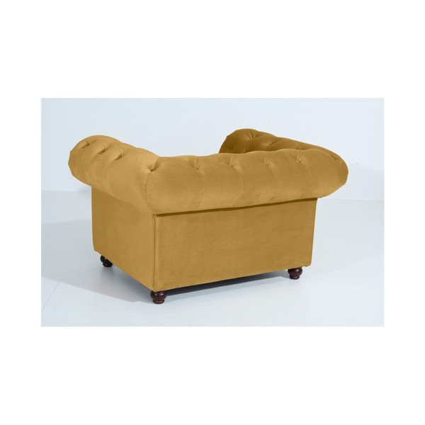 Žlté kreslo Max Winzer Orleans Velvet-image-3