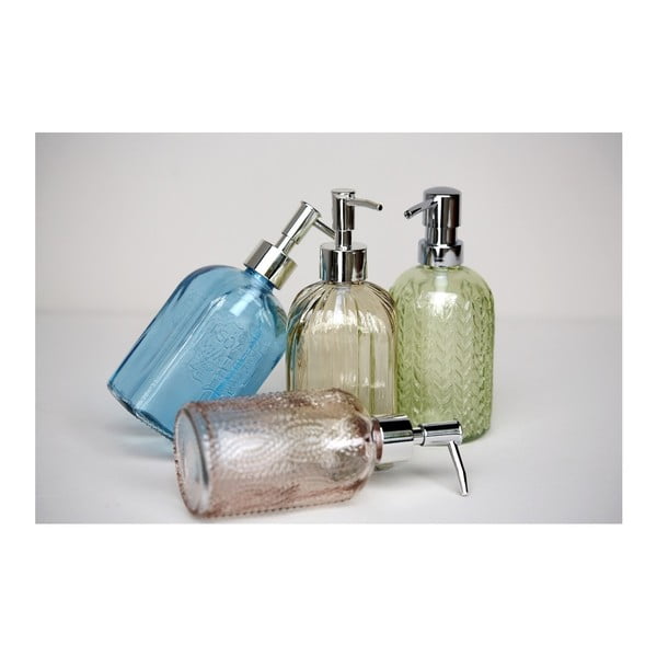 Modrý sklenený dávkovač mydla Wenko Vetro-image-3