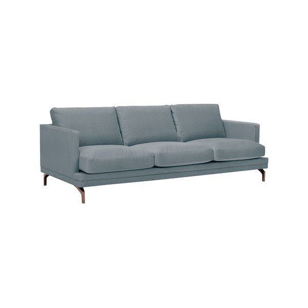 Sivá trojmiestna pohovka s podnožou v zlatej farbe Windsor & Co Sofas Jupiter-image-1