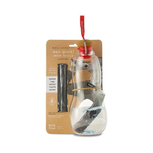 Červená filtračná fľaša Black Blum Eau Good s aktívnym uhlím, 800 ml-image-1