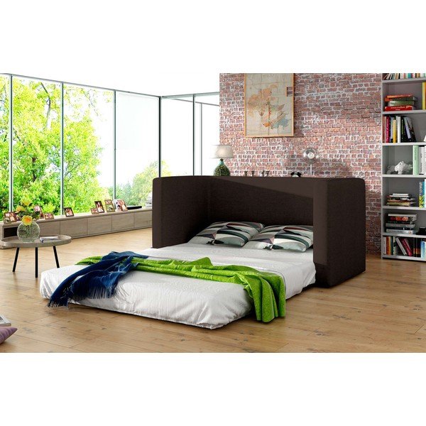 Hnedá ženilková rozkladacia pohovka 132 cm Neva – ELTAP-image-2