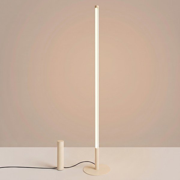 Béžová kovová LED stojacia lampa (výška  150 cm) TRANG – Thoro-image-1