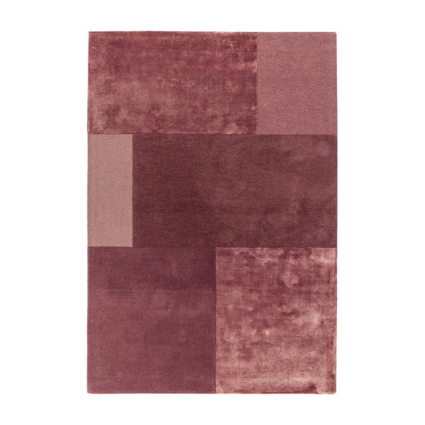 Tmavoružový koberec Asiatic Carpets Tate Tonal Textures, 160 x 230 cm